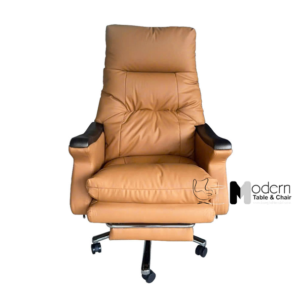 Ghế giám đốc có gác chân bọc da cao cấp CR4122-P
