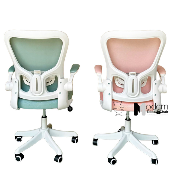 Ghế văn phòng lưng trung nệm vải màu sáng CE4562-2M