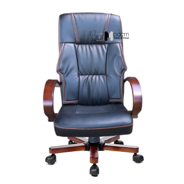 Ghế xoay giám đốc chân gỗ hiện đại giá re CM4604-P
