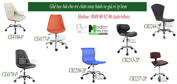 Ghế học bài dành cho bé trai chân xoay có bánh xe giá rẻ tp hcm