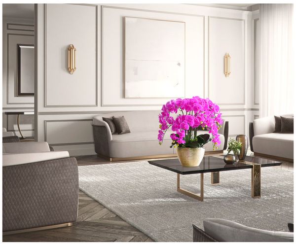 Những mẫu bình chậu lan hồ điệp giả để bàn phòng khách, lễ tân đẹp