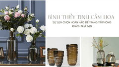 Bình thuỷ tinh cắm hoa - Sự chọn lựa hoàn hảo để trang trí phòng khách của bạn