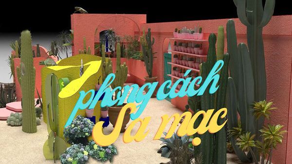 Trang trí cây cảnh giả theo phong cách sa mạc