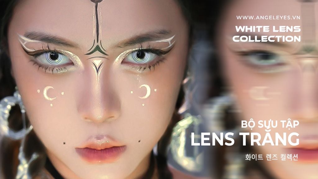 LENS TRẮNG | KÍNH ÁP TRÒNG MÀU TRẮNG | WHITE LENSES