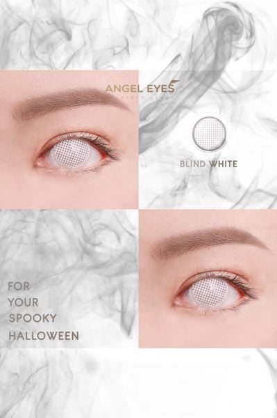 lens cosplay halloween blind white