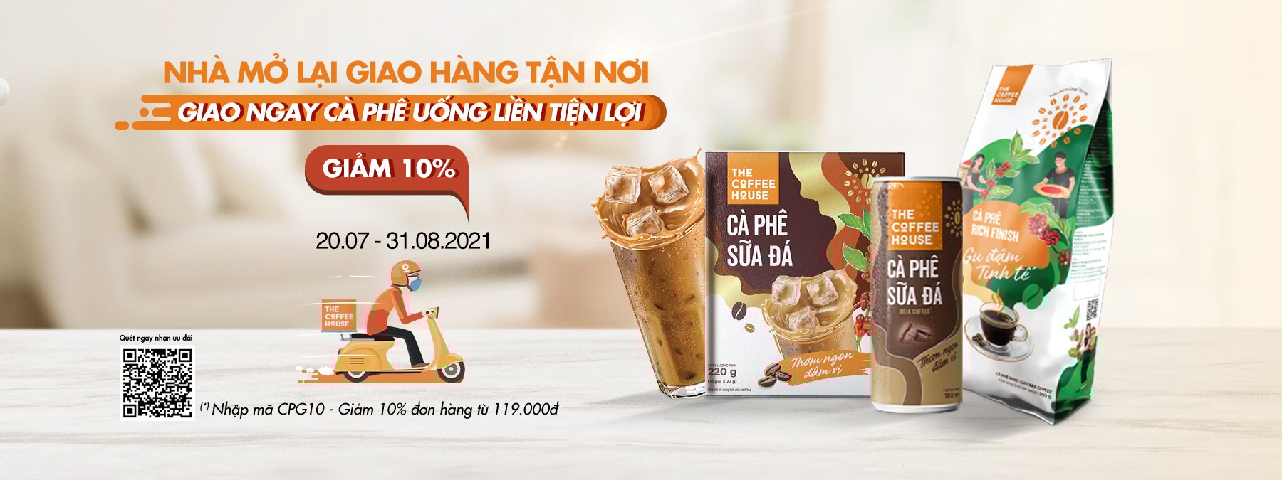 NHÀ MỞ LẠI GIAO HÀNG TẬN NƠI TẤT CẢ CÁC SẢN PHẨM CÀ PHÊ UỐNG LIỀN