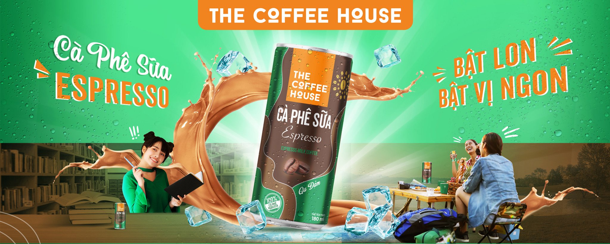 CÀ PHÊ SỮA ESPRESSO THE COFFEE HOUSE - BẬT LON BẬT VỊ NGON