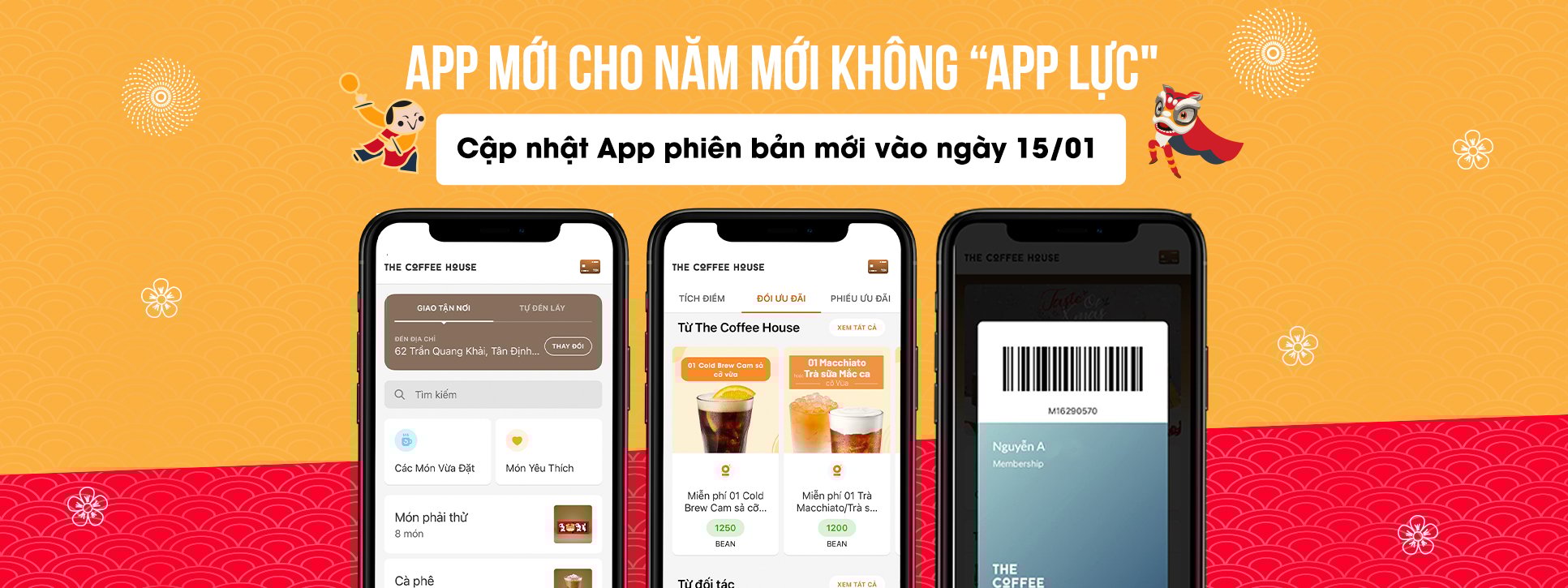 The Coffee House ra mắt phiên bản App mới