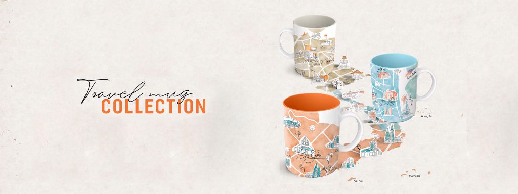 Bộ ly sứ Travel Mug từ The Coffee House - Mang theo cả thành phố bạn từng yêu