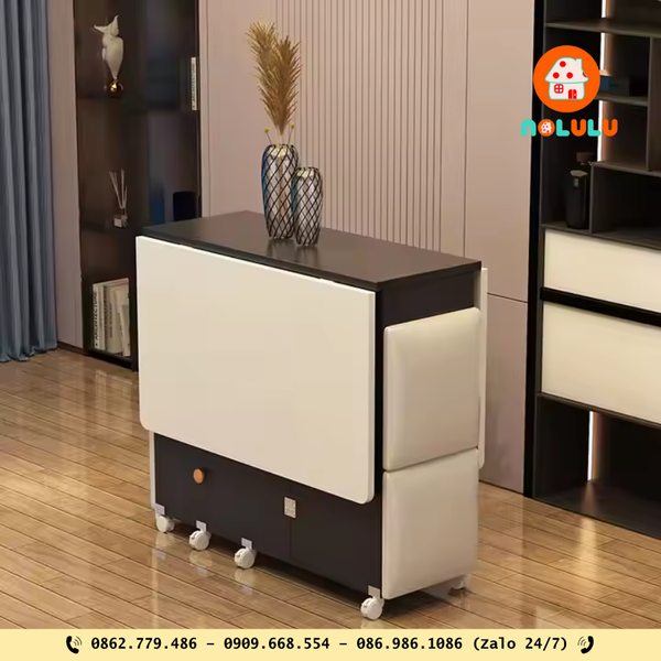Mẫu bàn ăn thông minh, gấp gọn, giá rẻ giúp tiết kiệm diện tích cho không gian nhỏ