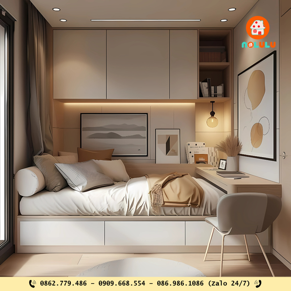 Nolulu|Thiết Kế Phòng Ngủ Nhỏ: Bí Quyết Tối Ưu Không Gian Dưới 10m²