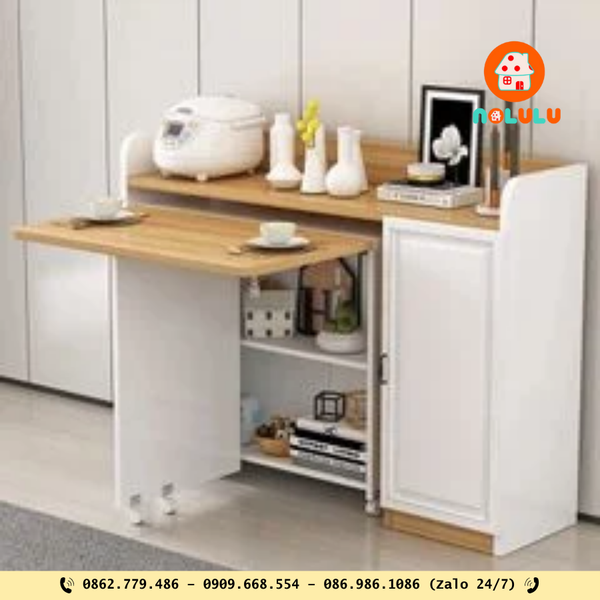 Mẫu bàn ăn thông minh, gấp gọn, giá rẻ giúp tiết kiệm diện tích cho không gian nhỏ