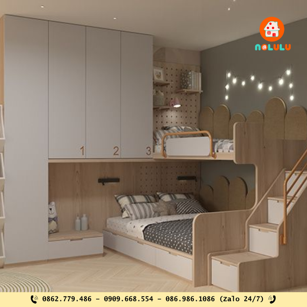Nolulu|Thiết kế & Thi Công Giường Tầng Theo Yêu Cầu – Giải Pháp Tối Ưu Không Gian Nhỏ