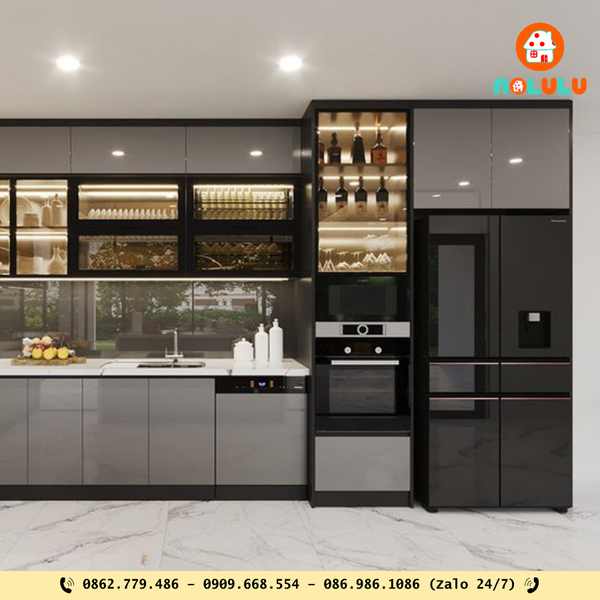 Mẫu tủ rượu gỗ đẹp, giá rẻ dành cho phòng khách hiện đại