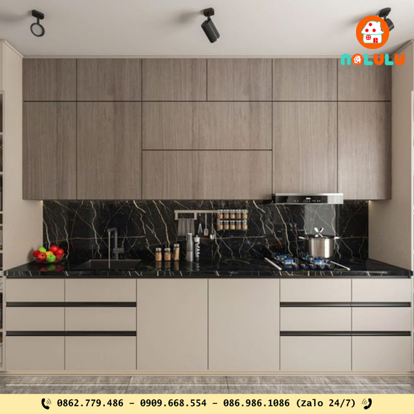 Thiết kế tủ bếp phong cách hiện đại