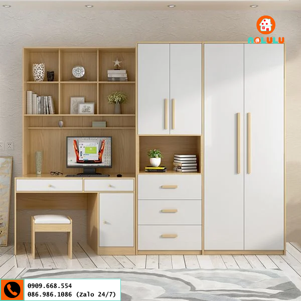 Tủ quần áo hiện đại tích hợp đa năng Nolulu