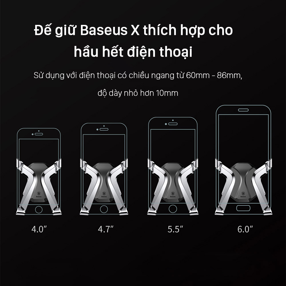 Giá đỡ, kẹp điện thoại Baseus X Air Vent - tga.vn