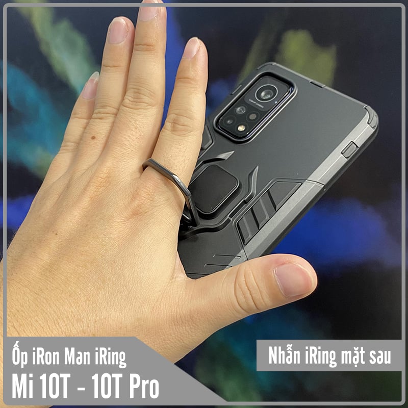 Ốp lưng Xiaomi Mi 11 iRON MAN IRING viền dẻo chống sốc, mặt lưng có móc tay kiêm chân đế12