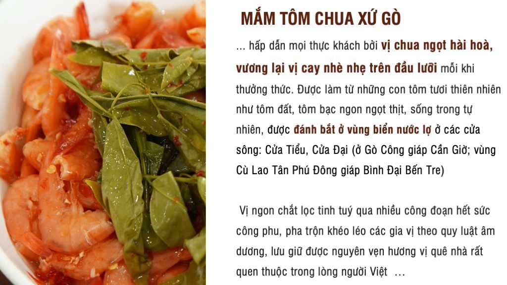 MẮM TÔM CHUA XỨ GÒ