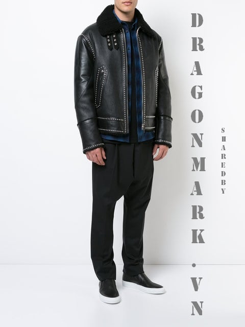 áo khoác da Farfetch givenchy leather jacket