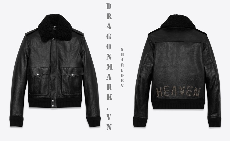 áo khoác da saint laurent leather jacket