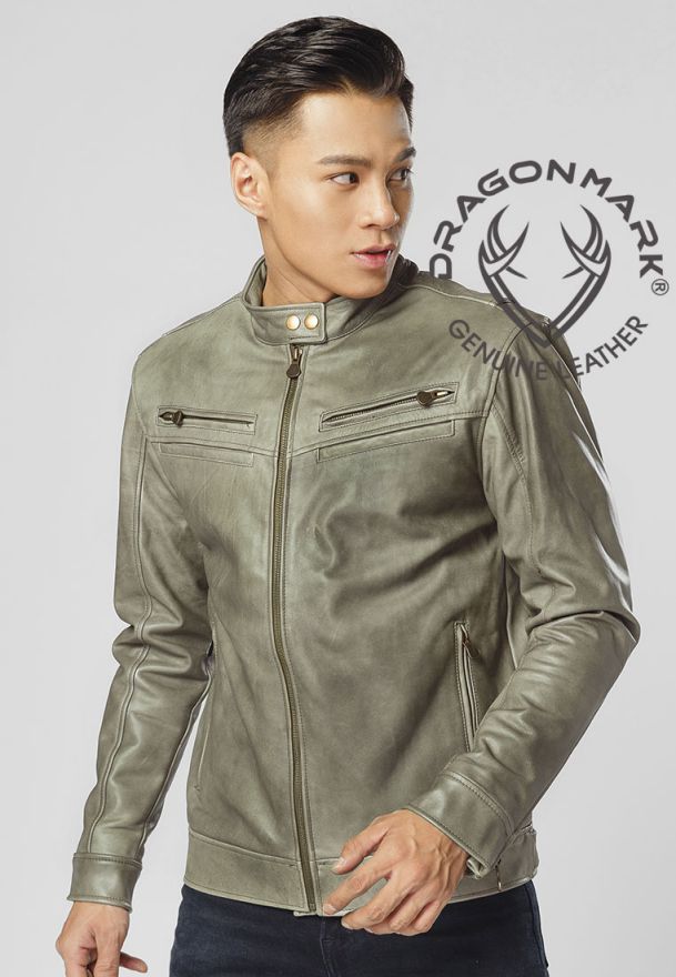 áo da bò xám cao cấp X1