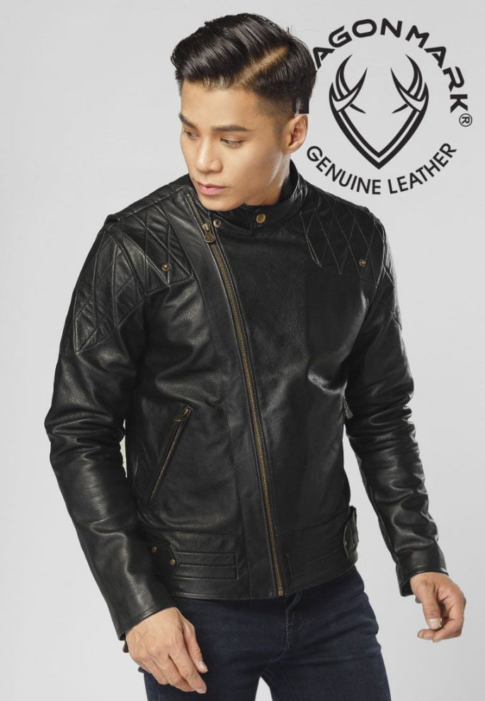 áo da nam biker jacket