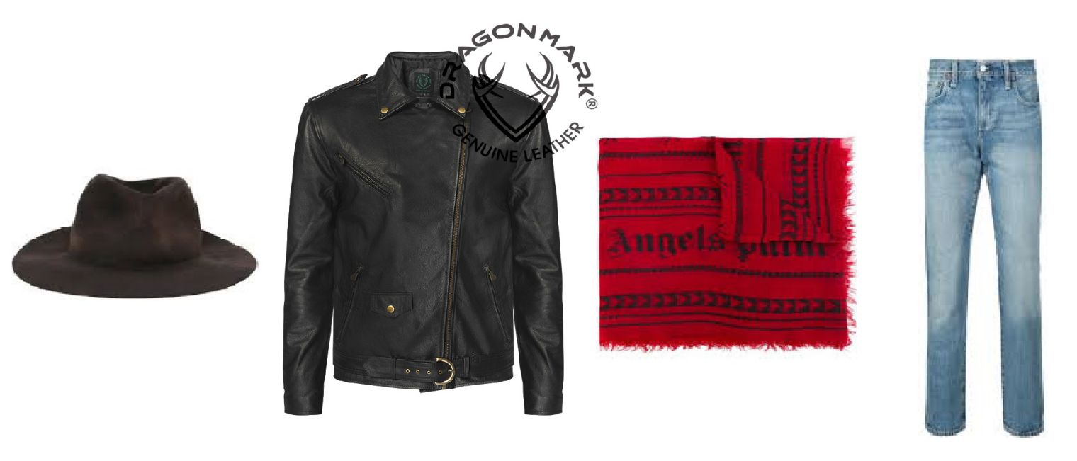 áo khoác da nam biker sang trọng