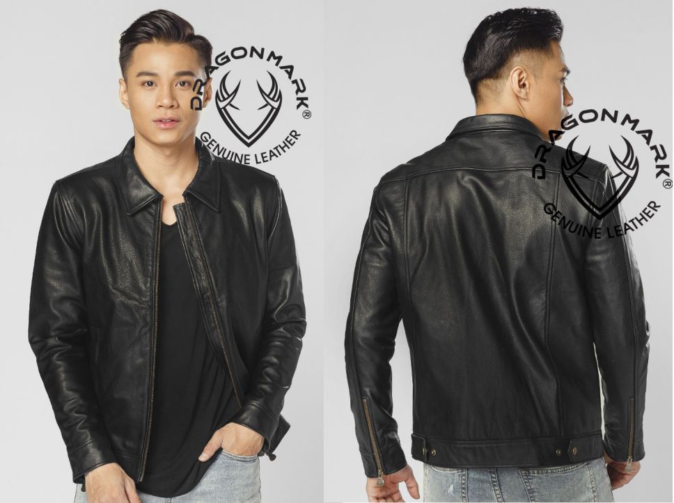 áo khoác da nam hàng hiệu Su32