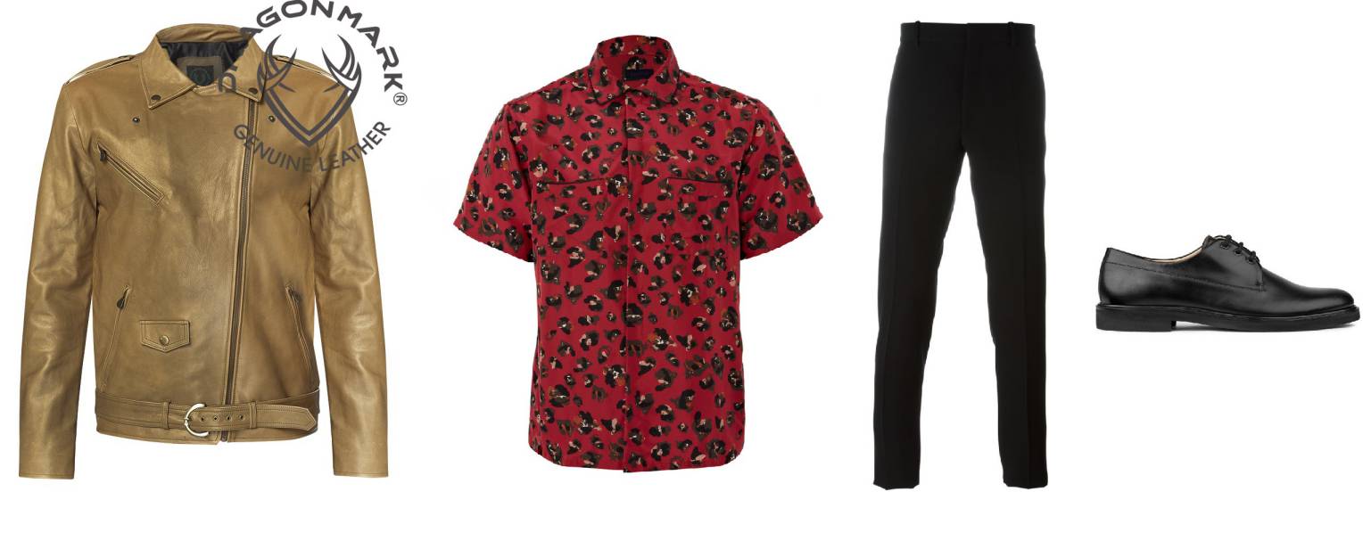 phối đồ cùng áo khoác da nam biker