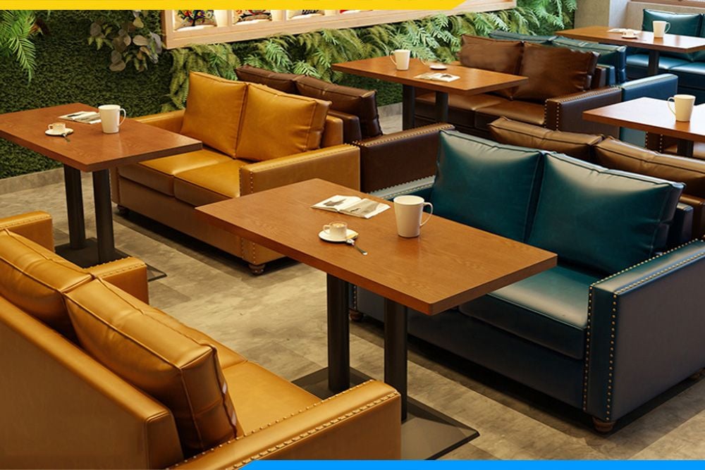 Cùng chiêm ngưỡng bàn ghế sofa quán cafe giá rẻ nhưng không kém phần sang trọng, tiện nghi để tạo nên không gian ấm áp và thư giãn cho mọi người.