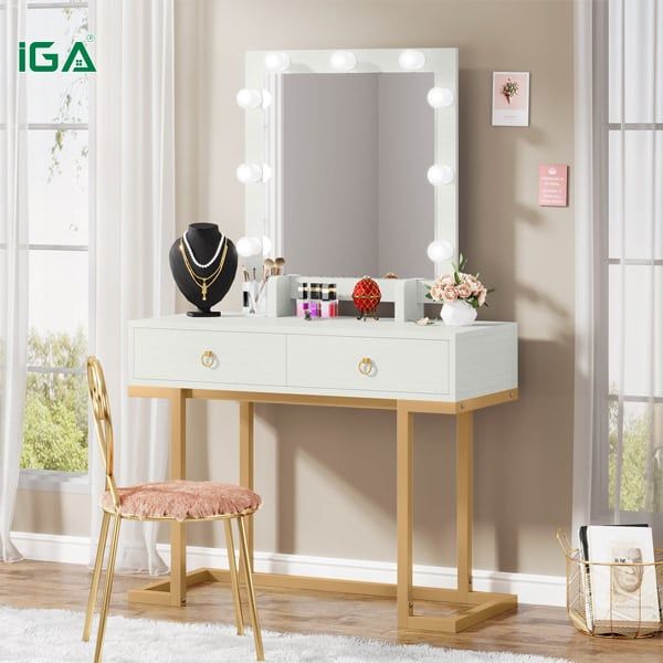 bàn trang điểm gỗ công nghiệp