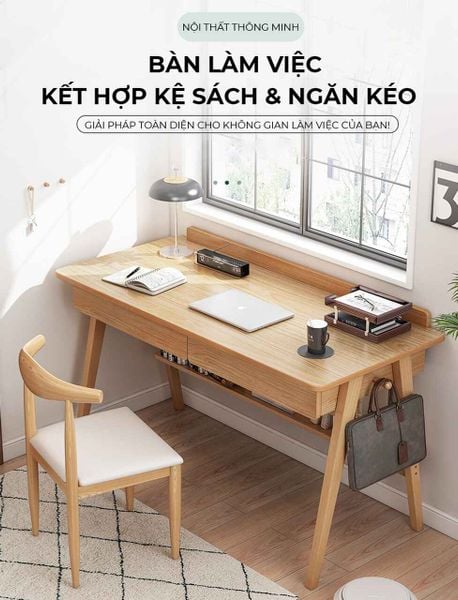 bàn học vân gỗ