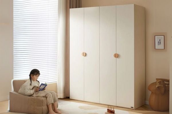 tủ quần áo gỗ công nghiệp 4 cánh