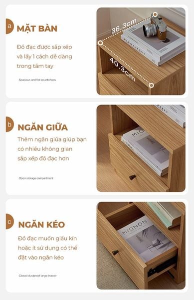 tủ đầu giường nhỏ gọn