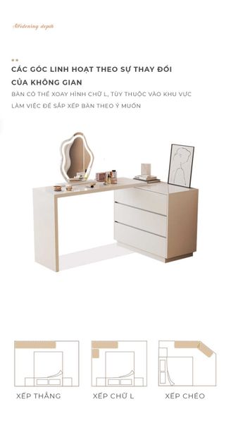 bàn làm việc kèm tủ