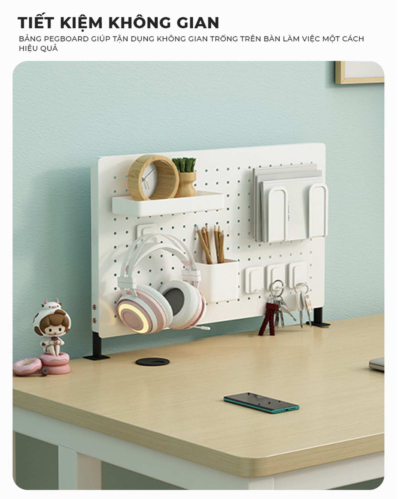 Bảng Pegboard Để Bàn IGA Decor