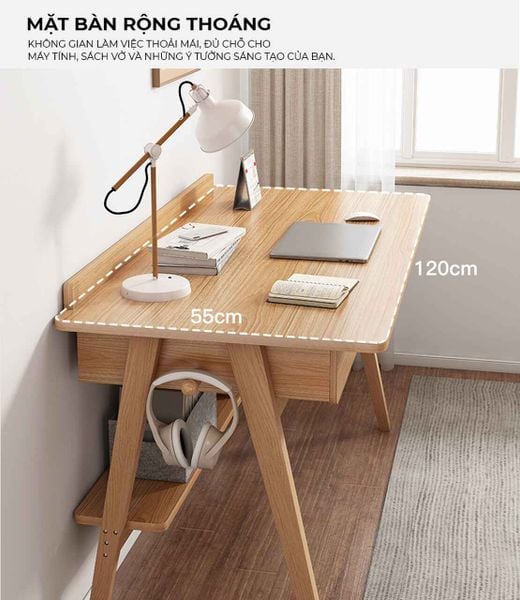 bàn học vân gỗ
