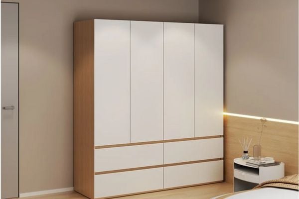 tủ quần áo gỗ công nghiệp 4 cánh