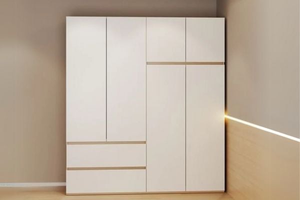 tủ quần áo gỗ công nghiệp 4 cánh