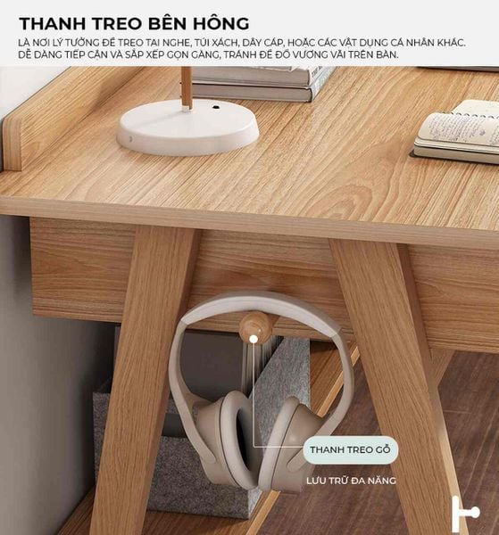 bàn học vân gỗ