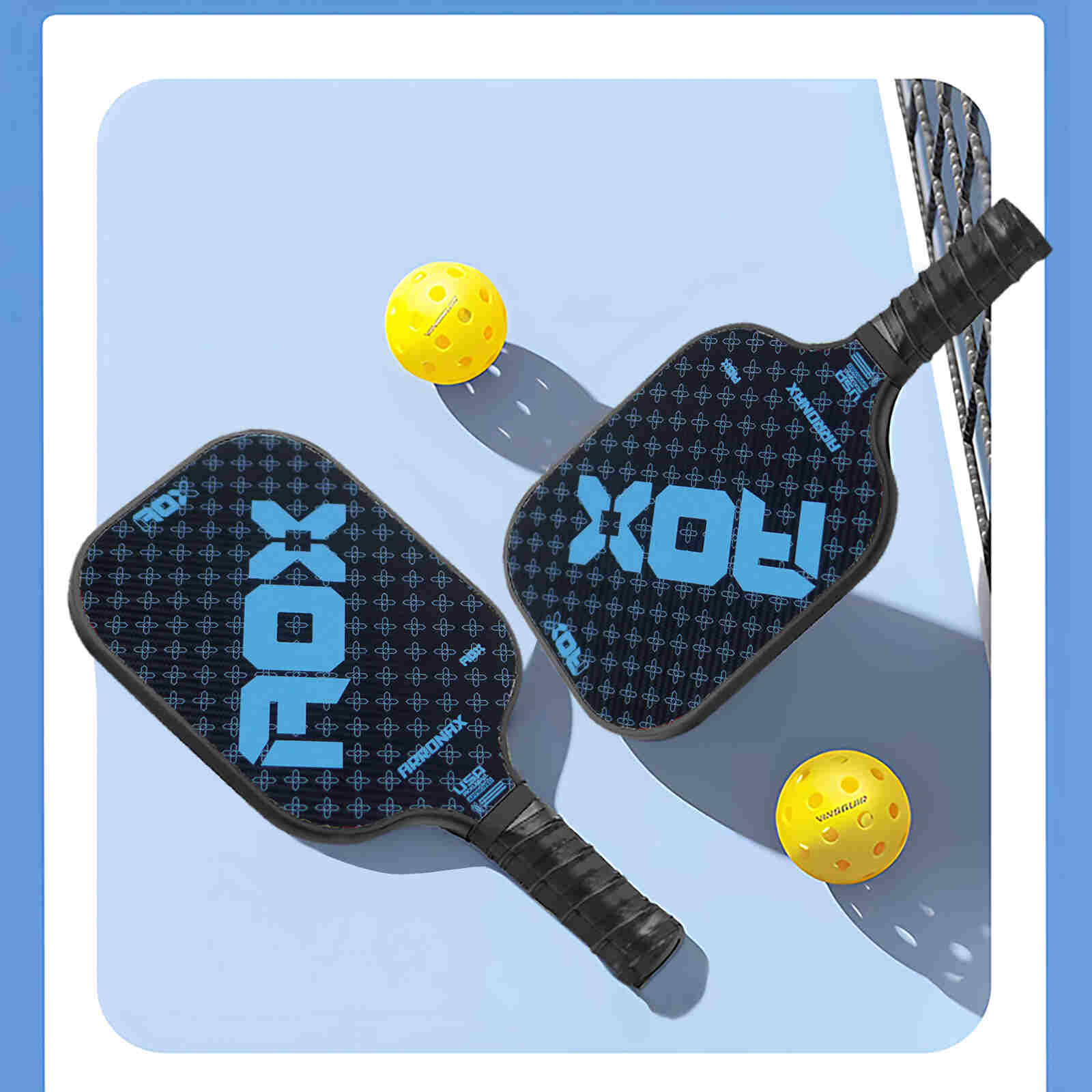 Vợt pickeball&nbsp;ROX xanh đỏ viền đen PK02B