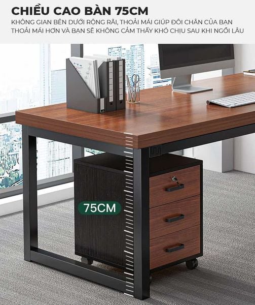 bàn làm việc kèm tủ hồ sơ