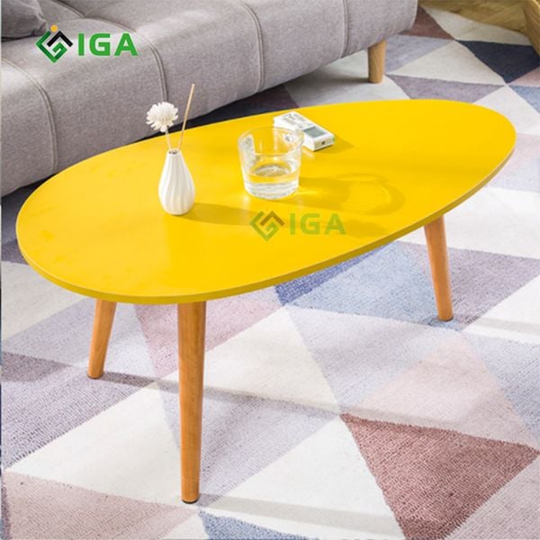 bàn trà hình trứng