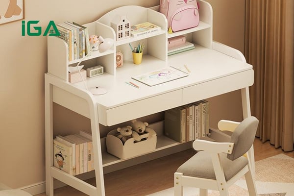 Bàn Học Sinh Kèm Giá Để Sách Thông Minh - GM144