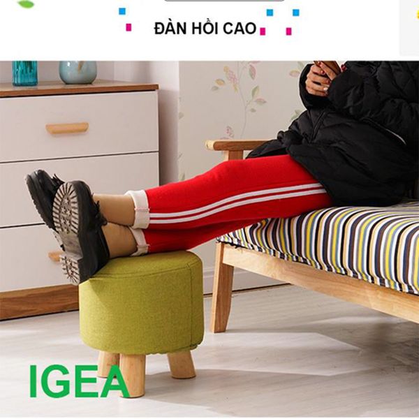 ghế đôn chân gỗ