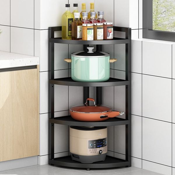 Kệ Góc 4 Tầng - Full Đen - 89cm x 30.5cm/ 115cm x 30.5cm - GM119