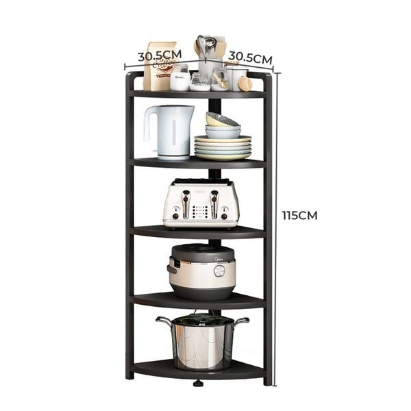 Kệ Góc 4 Tầng - Full Đen - 89cm x 30.5cm/ 115cm x 30.5cm - GM119