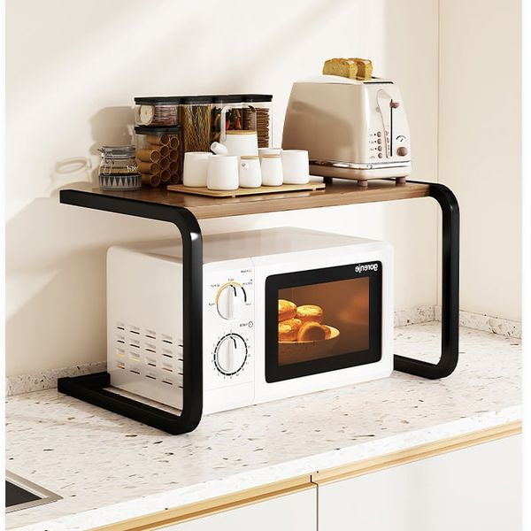 Kệ Lò Vi Sóng Khung Trắng Vân Gỗ/ Đen Gỗ Óc Chó - GM157 - Nội Thất IGA Việt Nam