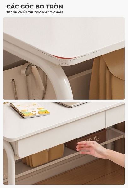 Bàn Làm Việc Có Ngăn Full Trắng - GM162 - Nội Thất IGA Việt Nam